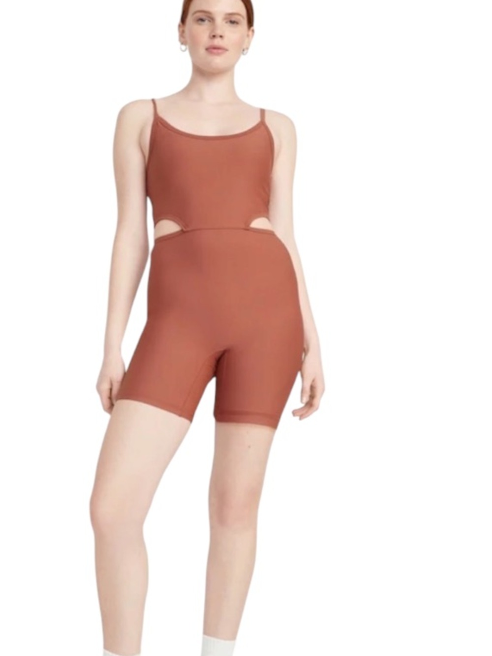Old navy PowerSoft Cutout-Waist Bodysuit for Women color Appel cinnamon size M